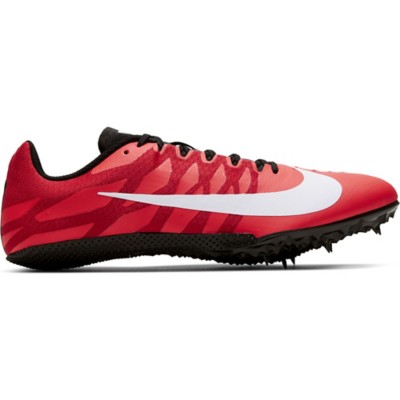 red nike track shoes