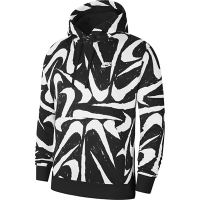 nike club aop logo hoodie