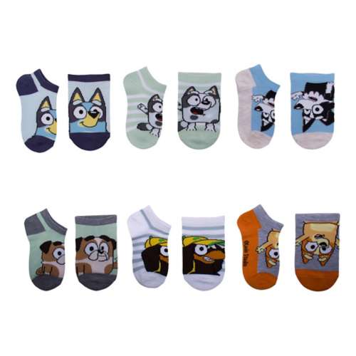 Toddler Boys' Centric Socks Bluey 6 Pack No Show Socks