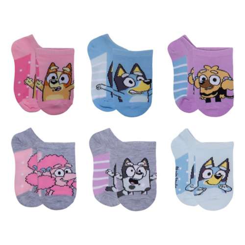 Toddler Girls' Centric Socks Bluey 6 Pack No Show Socks