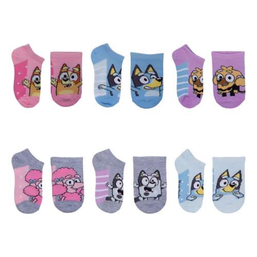 Toddler Girls' Centric Socks Bluey 6 Pack No Show Socks