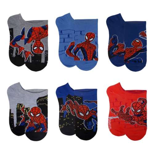 Youth Boys' Centric Socks Spiderman 6 Pack No Show Socks