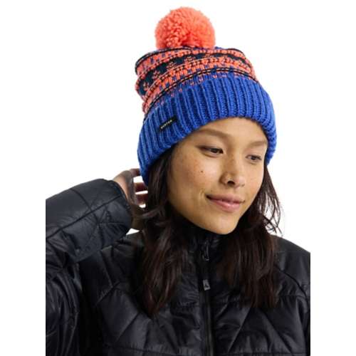 Youth Blue New York Knicks Backboard Jacquard Cuffed Knit Hat with Pom