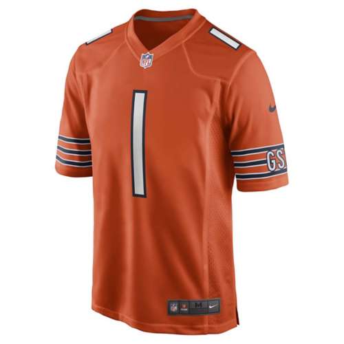 Men's Chicago Bears Justin Fields Nike Orange Alternate Game Jersey