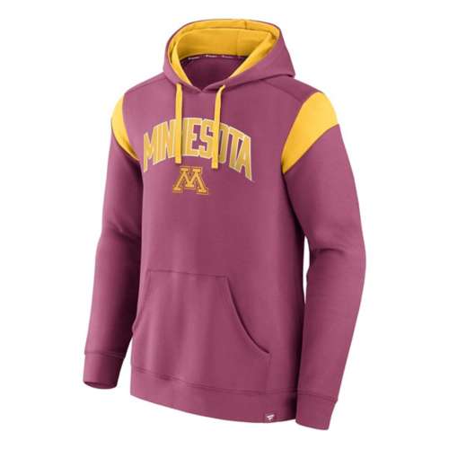 Women's Fanatics Branded Gold/Purple Los Angeles Lakers Iconic Heavy Block  Pullover Hoodie