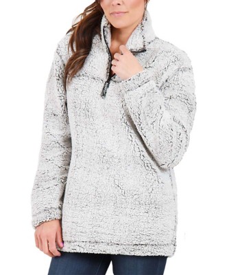 frosty grey sherpa pullover