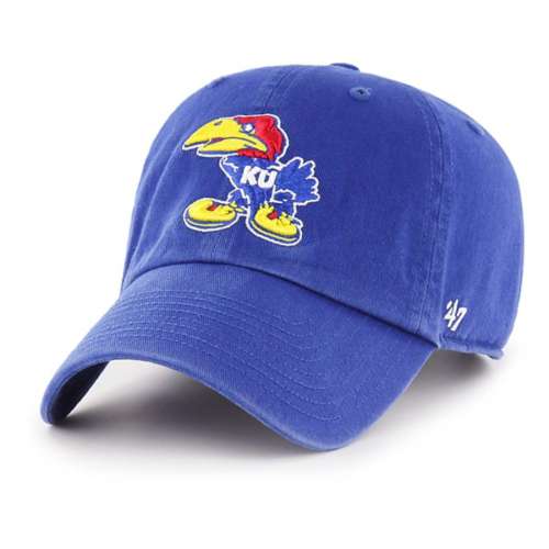 47 Brand Kansas Jayhawks Angry Clean Up Adjustable Hat