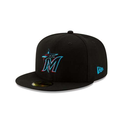 Miami Marlins New Era Authentic Collection On-Field 59FIFTY Fitted Hat - Black 7 5/8