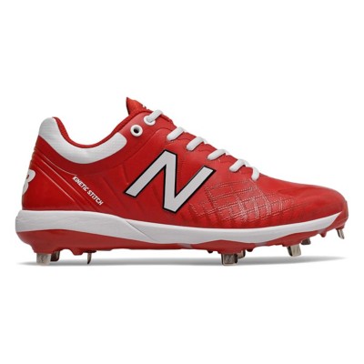 new balance red baseball cleats