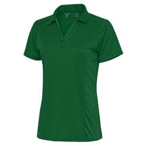 Antigua Women's Green Bay Packers Dark Pine Heather Polo