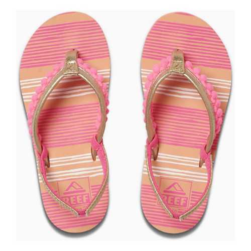 Toddler Girls Reef Little Pom Pom Flip Flop Sandals Scheels Com