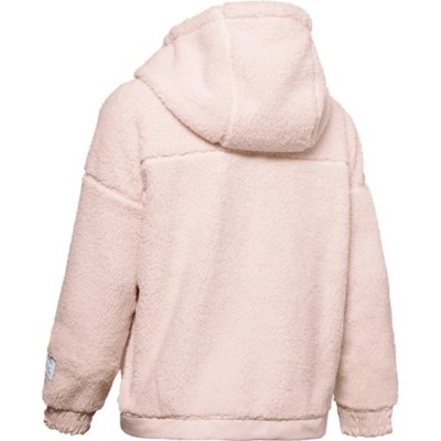 womens pink sherpa hoodie