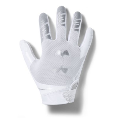 under armour black and white football gloves