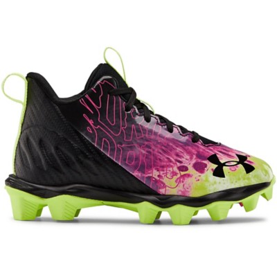 pink youth football cleats