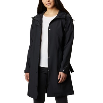 columbia women's here and there long rain jacket