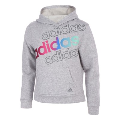 girls white adidas hoodie