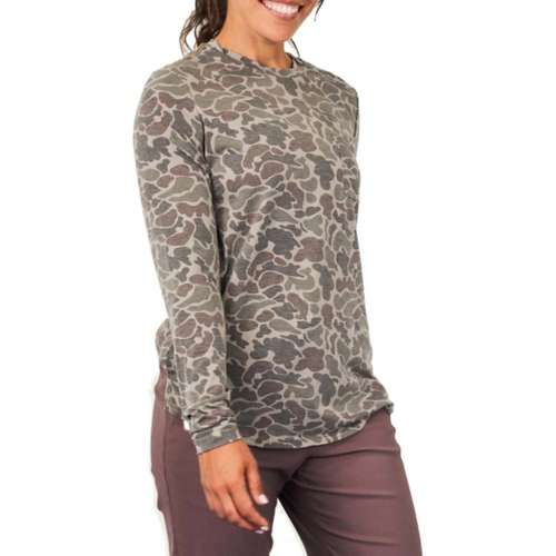 Women's Marsh Wear Buxton Tech Camo Long Sleeve T-Shirt