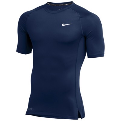 blue nike compression shirt