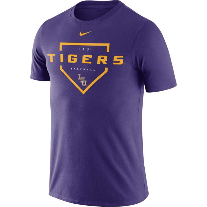 Nike LSU Tigers Dri-FIT Baseball Plate T-Shirt