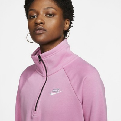 sportswear women's half zip fleece hoodie