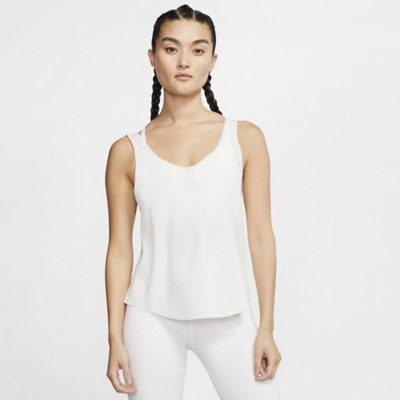 nike women's yoga luxe henley tank