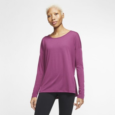 nike women's yoga long sleeve shirt