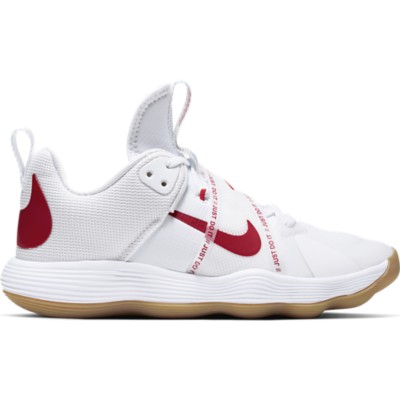 white and red nike volleyball shoes