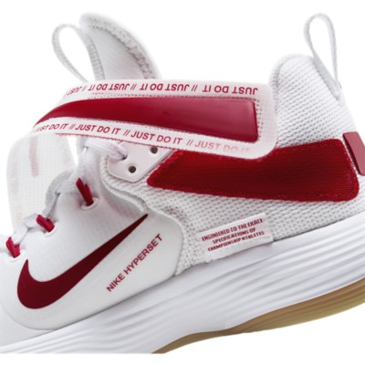 white and red nike volleyball shoes