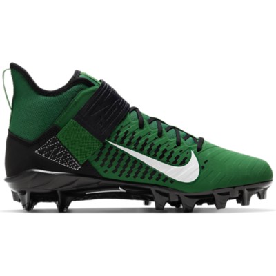 green and black football cleats