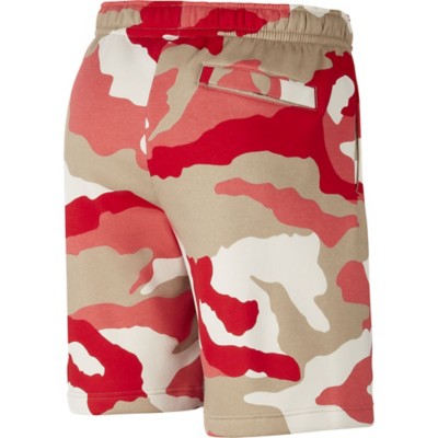 red camo nike shorts