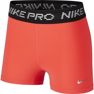 womens red nike pro shorts
