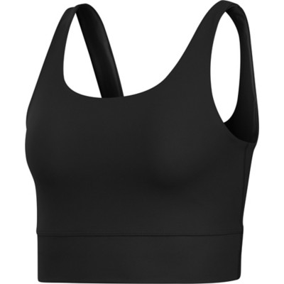 nike yoga luxe crop top in blue grey