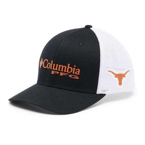 Men's Columbia Black Texas Longhorns PFG Flex Hat