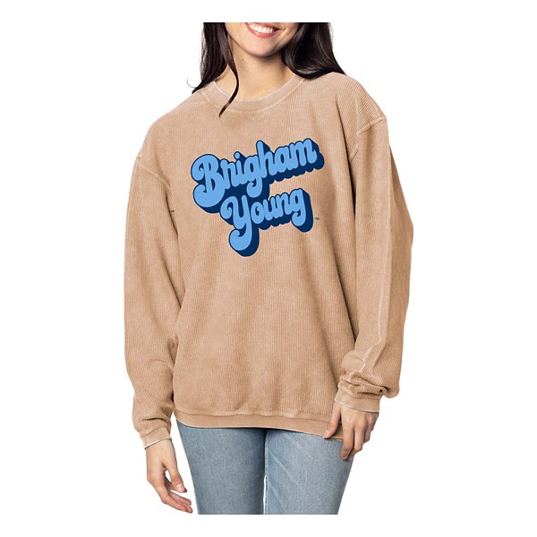 Chicka-D Women's BYU Cougars Corded Crewneck Sweatshirt product image