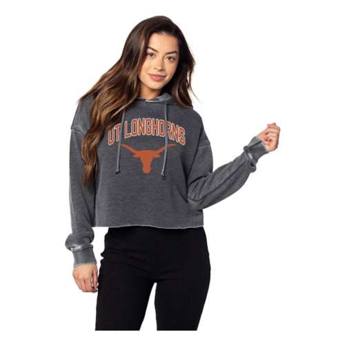 Chicka-D Women's Texas Longhorns Cropped Campus Hoodie