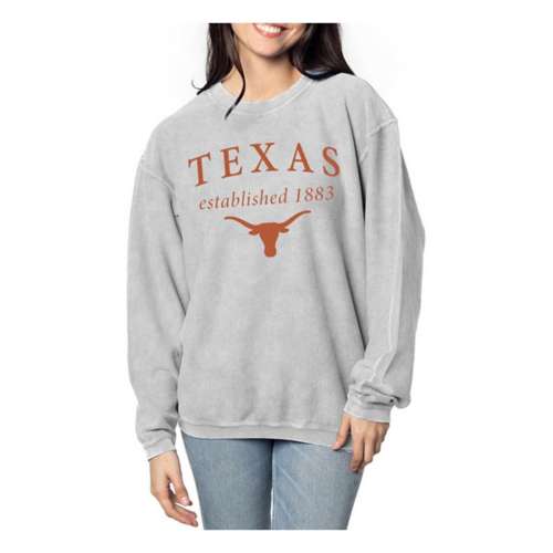 Chicka-D Women's Texas Longhorns Arch Over Cord Crew