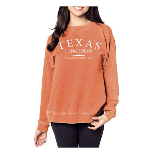 Chicka-D Women's Texas Longhorns Arch Over Serif Crew