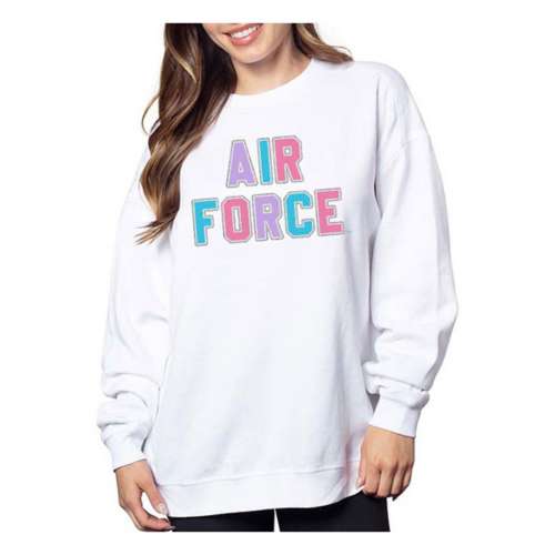 Chicka-D Women's Air Force Falcons Metal Outline Crew