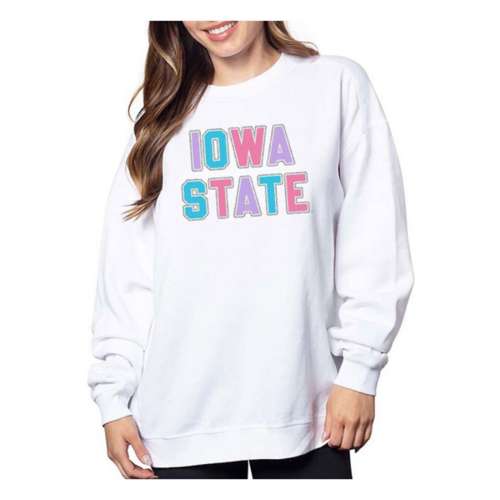 Chicka-D Women's Iowa State Cyclones Metal Outline Crew