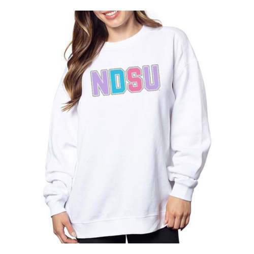 Chicka-D Women's North Dakota State Bison Metal Outline Crew