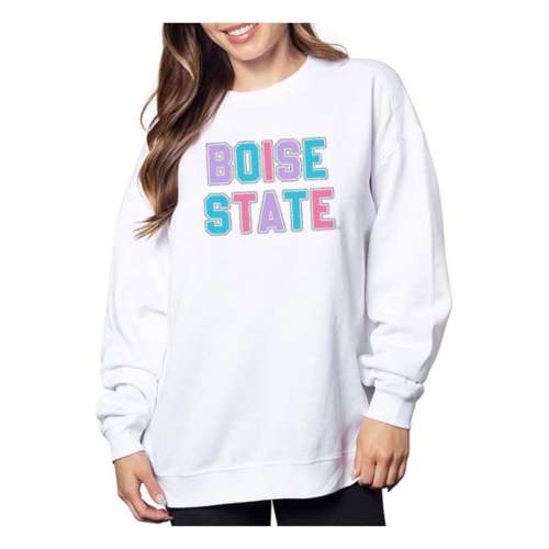 Chicka-D Women's Boise State Broncos Metal Outline Crew