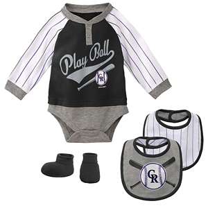 MLB Colorado Rockies Toddler Boys' 3pk T-Shirt Set - 3T