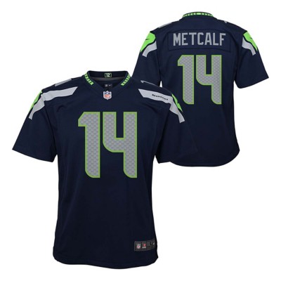 NFL Seattle Seahawks Boys' Short Sleeve Metcalf Jersey - XS