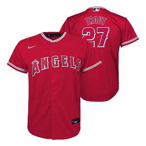 Los Angeles Angels Mike Trout Replica Alternate Scarlet Baseball Jersey -  Sports Unlimited
