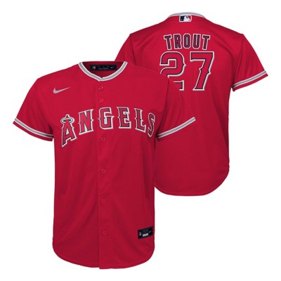 Nike Youth Los Angeles Angels Mike Trout #27 Red T-Shirt