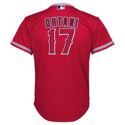 Nike Shohei Ohtani Los Angeles Angels Youth Red Alternate Replica Player Jersey Size: Large