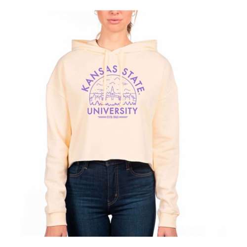 USCAPE Women's Kansas State Wildcats Voyager Crop Hoodie
