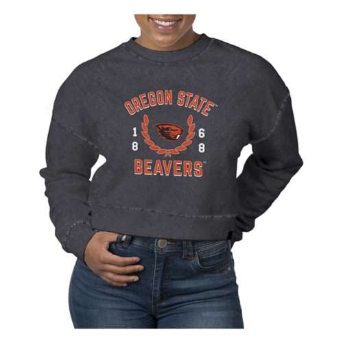 USCAPE Women's Oregon State Beavers Academy Pigment Dyed Crop Crew