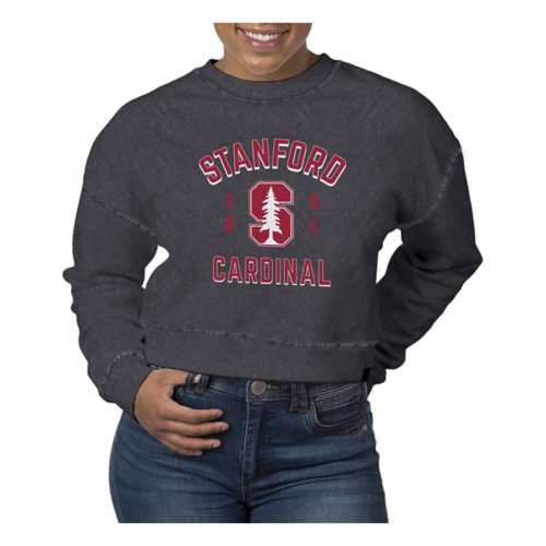 USCAPE Women's Stanford Cardinal Academy Pigment Dyed Crop Crew
