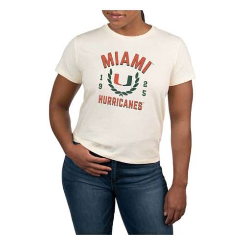 USCAPE Women's Miami Hurricanes Academy High Waisted T-Shirt